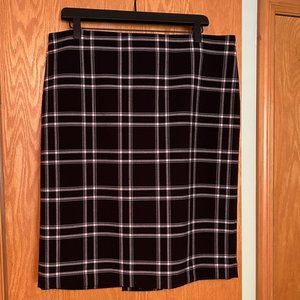 Loft, check pattern skirt